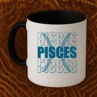 Retro Pisces Zodiac Symbol Coffee Mug thumb 2