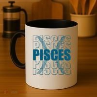 Retro Pisces Zodiac Symbol Coffee Mug thumb 4