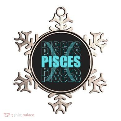 Retro Pisces Zodiac Symbol Ornament