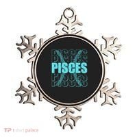 Retro Pisces Zodiac Symbol Ornament thumb 0