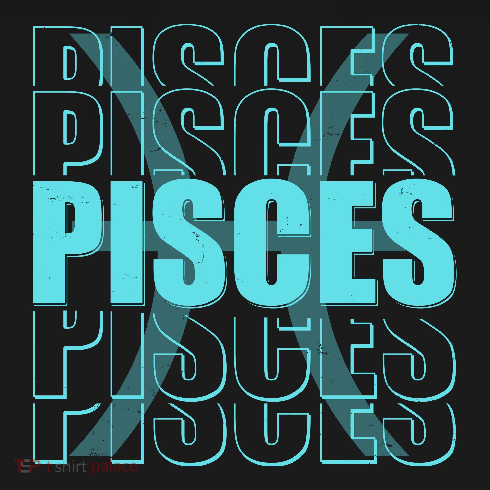 Retro Pisces Zodiac Symbol Ornament