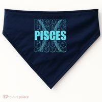 Retro Pisces Zodiac Symbol USA-Made Doggie Bandana thumb 0