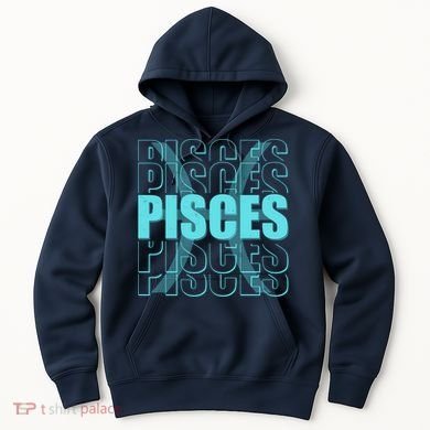 Retro Pisces Zodiac Symbol Hoodie