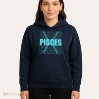 Retro Pisces Zodiac Symbol Hoodie thumb 5