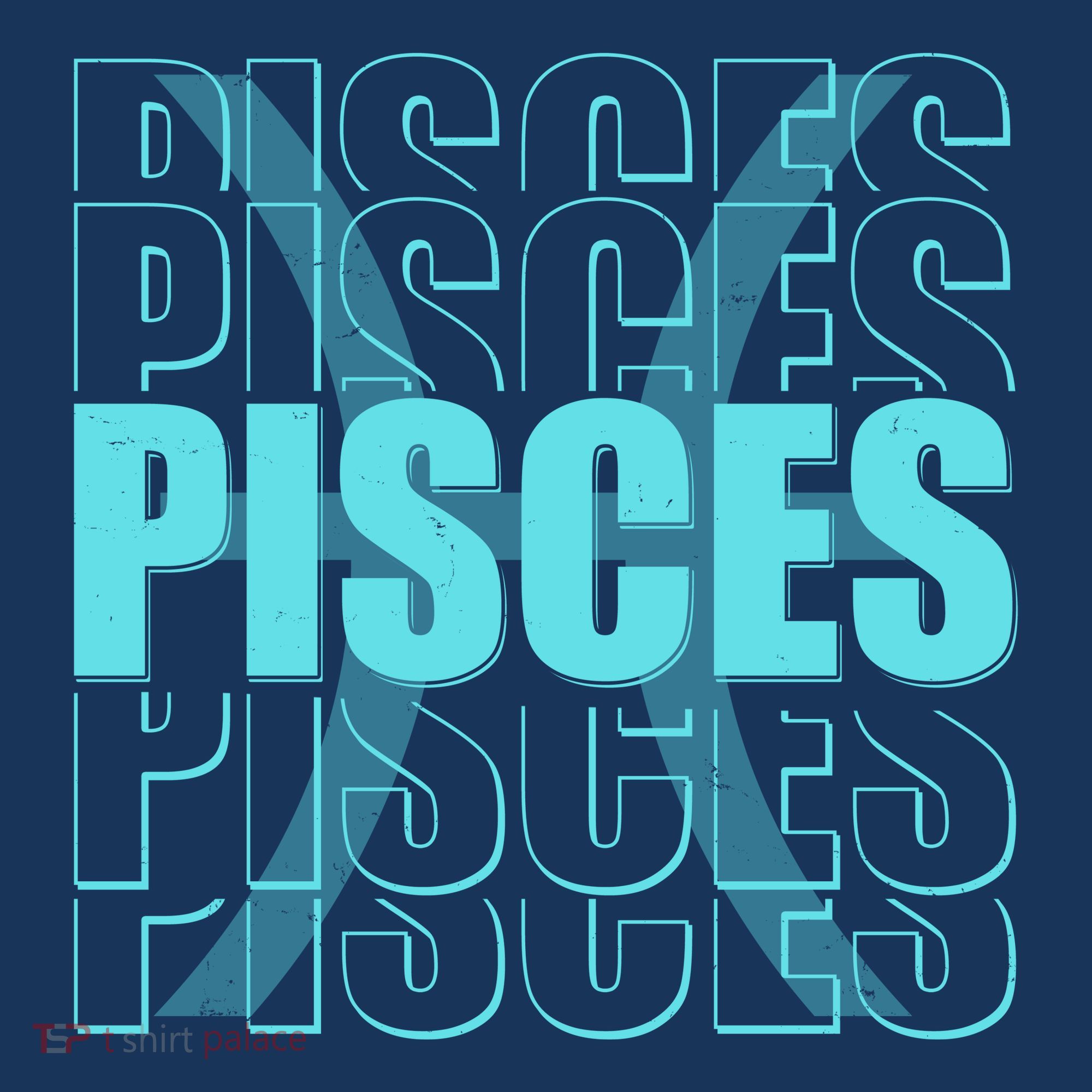 Retro Pisces Zodiac Symbol Long Sleeve Shirt