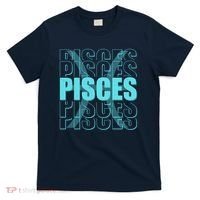 Retro Pisces Zodiac Symbol T-Shirt thumb 0