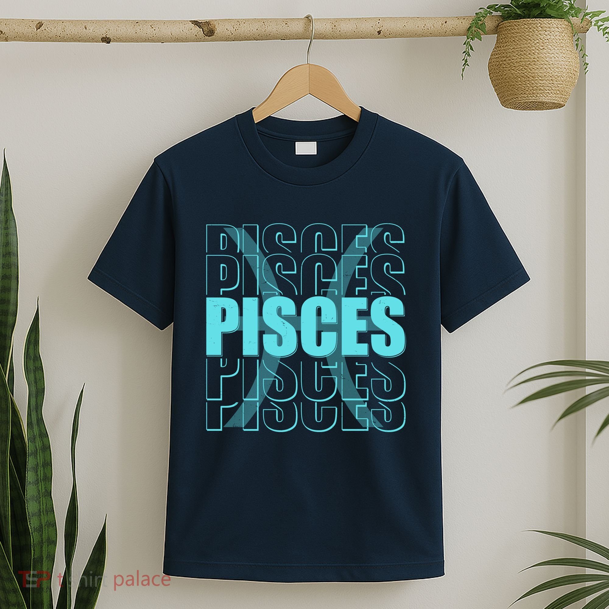 Retro Pisces Zodiac Symbol T-Shirt