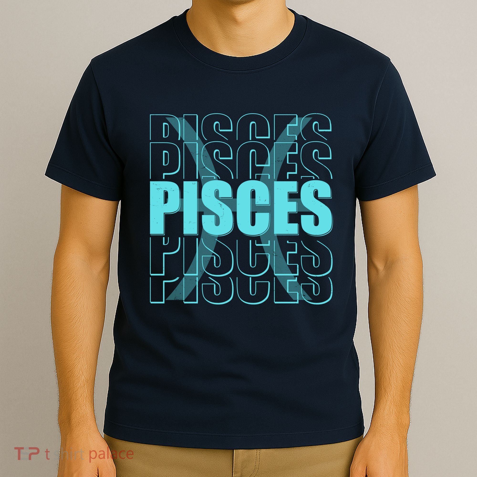 Retro Pisces Zodiac Symbol T-Shirt