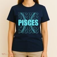 Retro Pisces Zodiac Symbol T-Shirt thumb 4