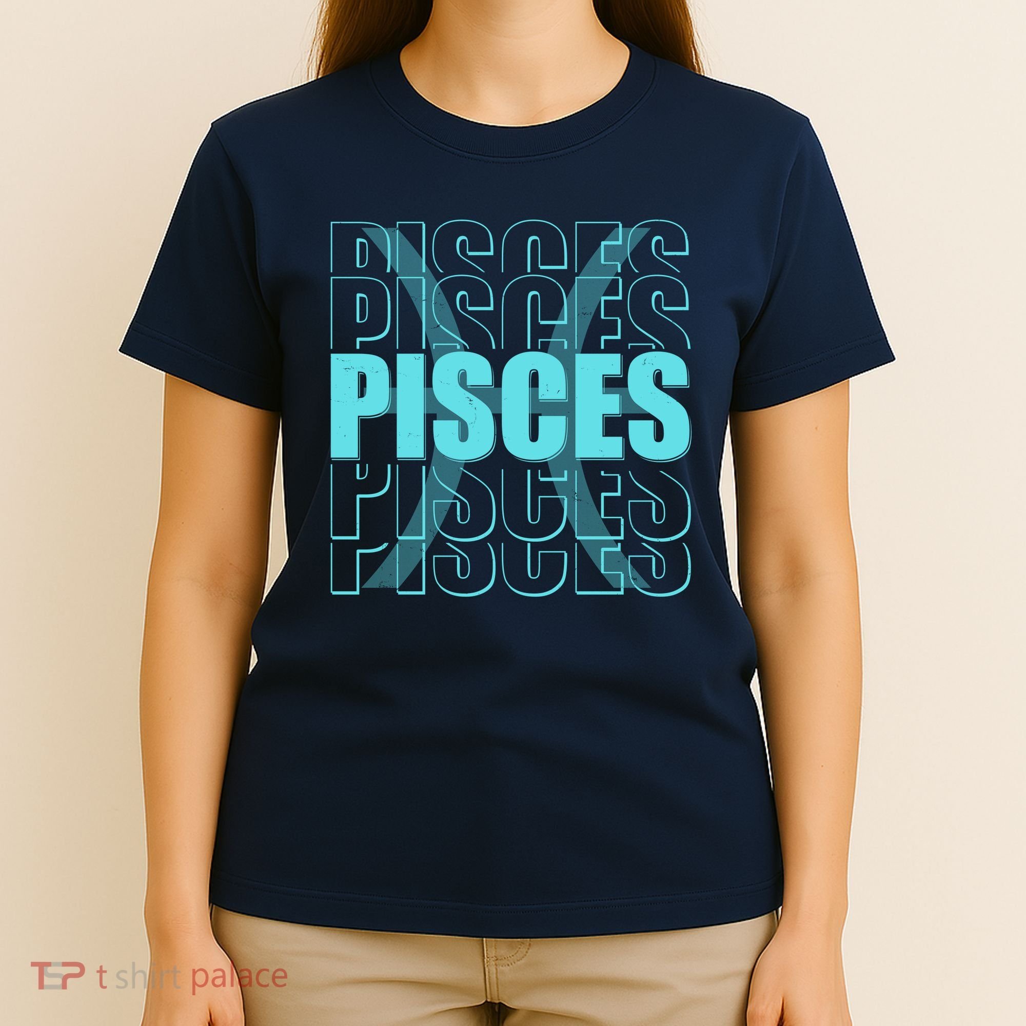 Retro Pisces Zodiac Symbol T-Shirt