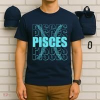 Retro Pisces Zodiac Symbol T-Shirt thumb 6
