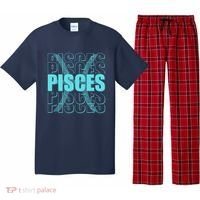 Retro Pisces Zodiac Symbol Pajama Set thumb 0
