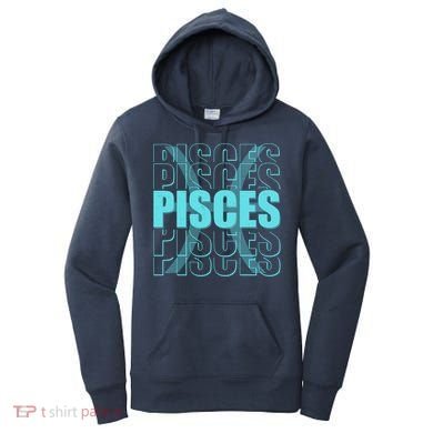 Retro Pisces Zodiac Symbol Women's Hoodie