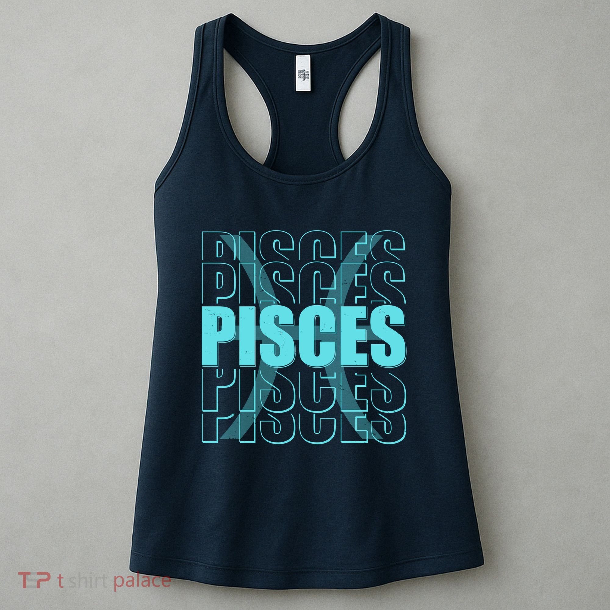 Retro Pisces Zodiac Symbol Women's Tank Top