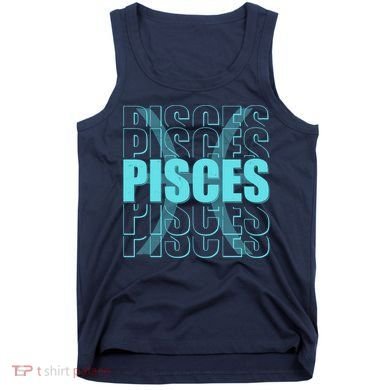 Retro Pisces Zodiac Symbol Tank Top