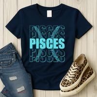 Retro Pisces Zodiac Symbol Women's T-Shirt thumb 3