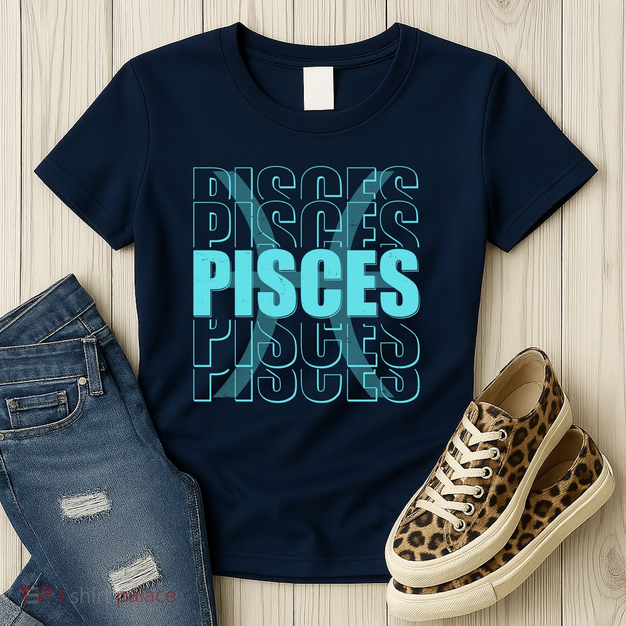 Retro Pisces Zodiac Symbol Women's T-Shirt
