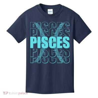 Retro Pisces Zodiac Symbol Kids T-Shirt