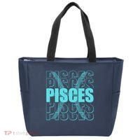 Retro Pisces Zodiac Symbol Tote Bag thumb 0