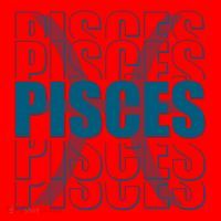 Retro Pisces Zodiac Symbol Santa Hat thumb 1
