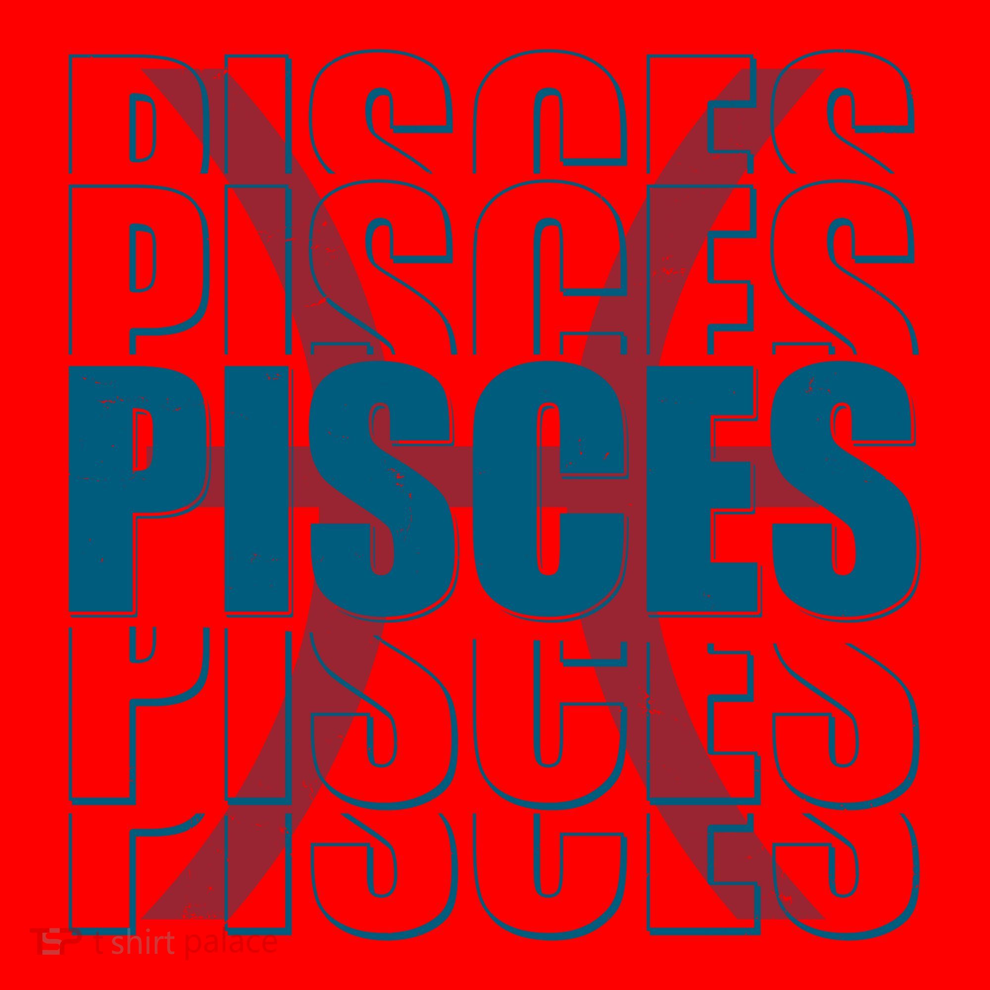 Retro Pisces Zodiac Symbol Santa Hat