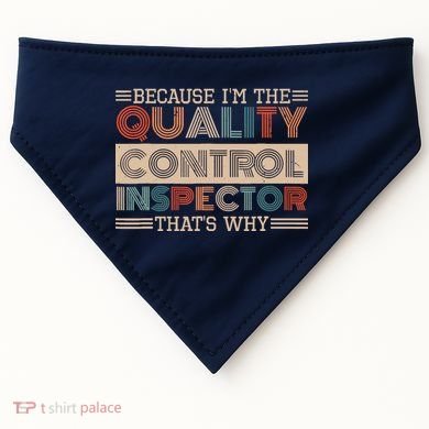 Retro Quality Control Design For Quality Control Inspectors USA-Made Doggie Bandana