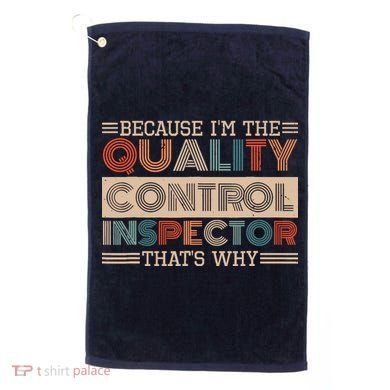 Retro Quality Control Design For Quality Control Inspectors Golf Towel