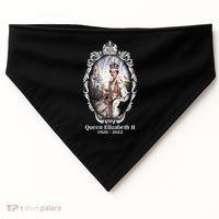 RIP Queen Elizabeth II 1926 2022 USA-Made Doggie Bandana thumb 0
