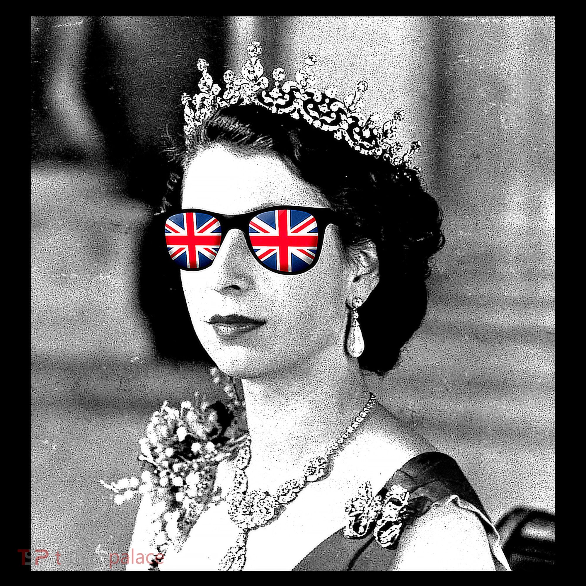 RIP Queen Elizabeth British Flag Sunglasses Coffee Mug