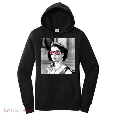 RIP Queen Elizabeth British Flag Sunglasses Women's Hoodie