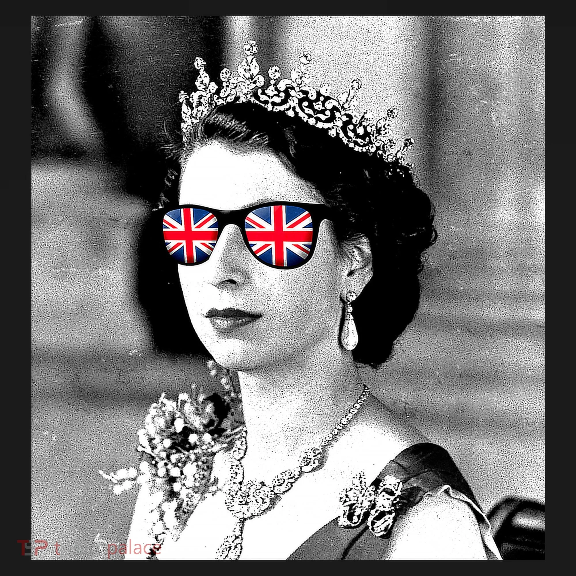 RIP Queen Elizabeth British Flag Sunglasses Women's Hoodie