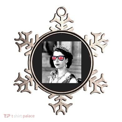 RIP Queen Elizabeth British Flag Sunglasses Ornament