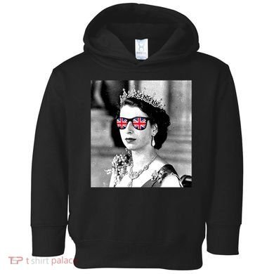 RIP Queen Elizabeth British Flag Sunglasses Toddler Hoodie
