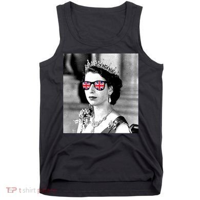 RIP Queen Elizabeth British Flag Sunglasses Tank Top