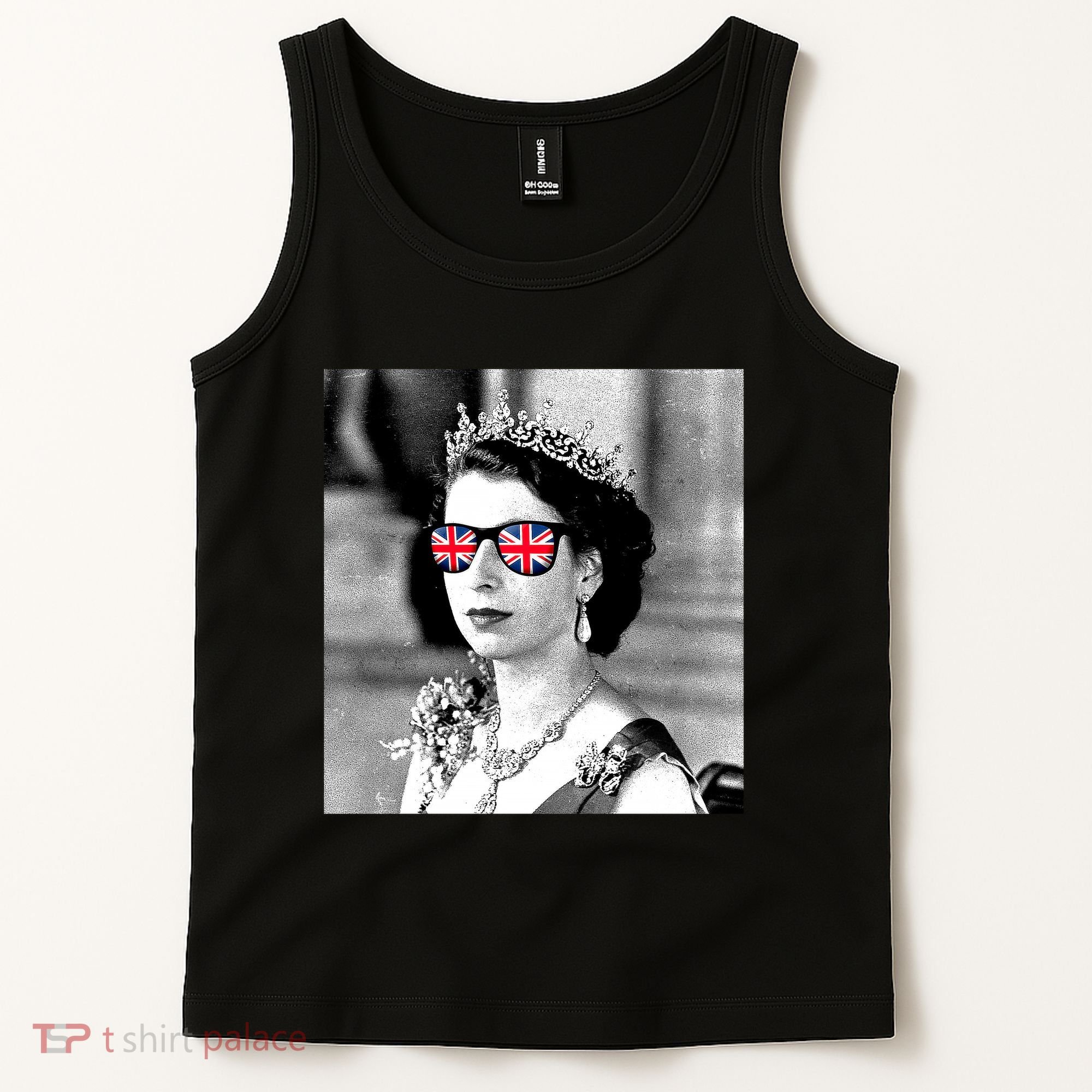 RIP Queen Elizabeth British Flag Sunglasses Tank Top
