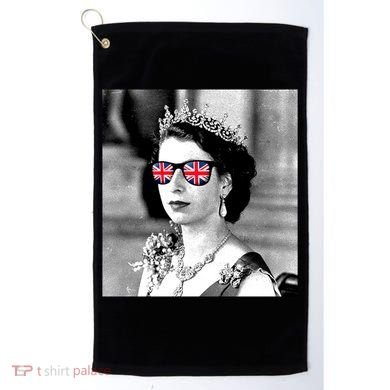 RIP Queen Elizabeth British Flag Sunglasses Golf Towel