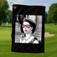 RIP Queen Elizabeth British Flag Sunglasses Golf Towel thumb 1