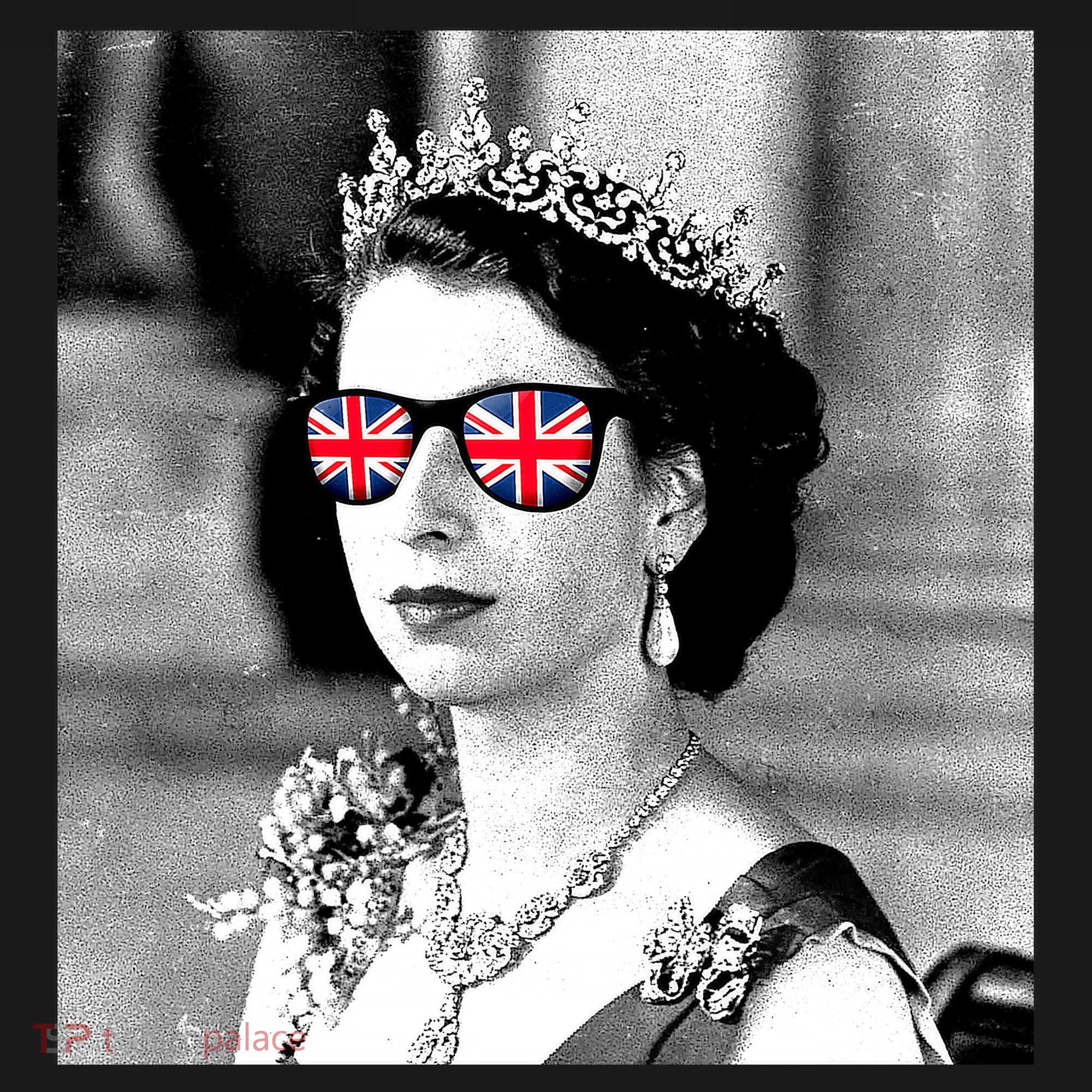 RIP Queen Elizabeth British Flag Sunglasses Women's Long Sleeve Shirt