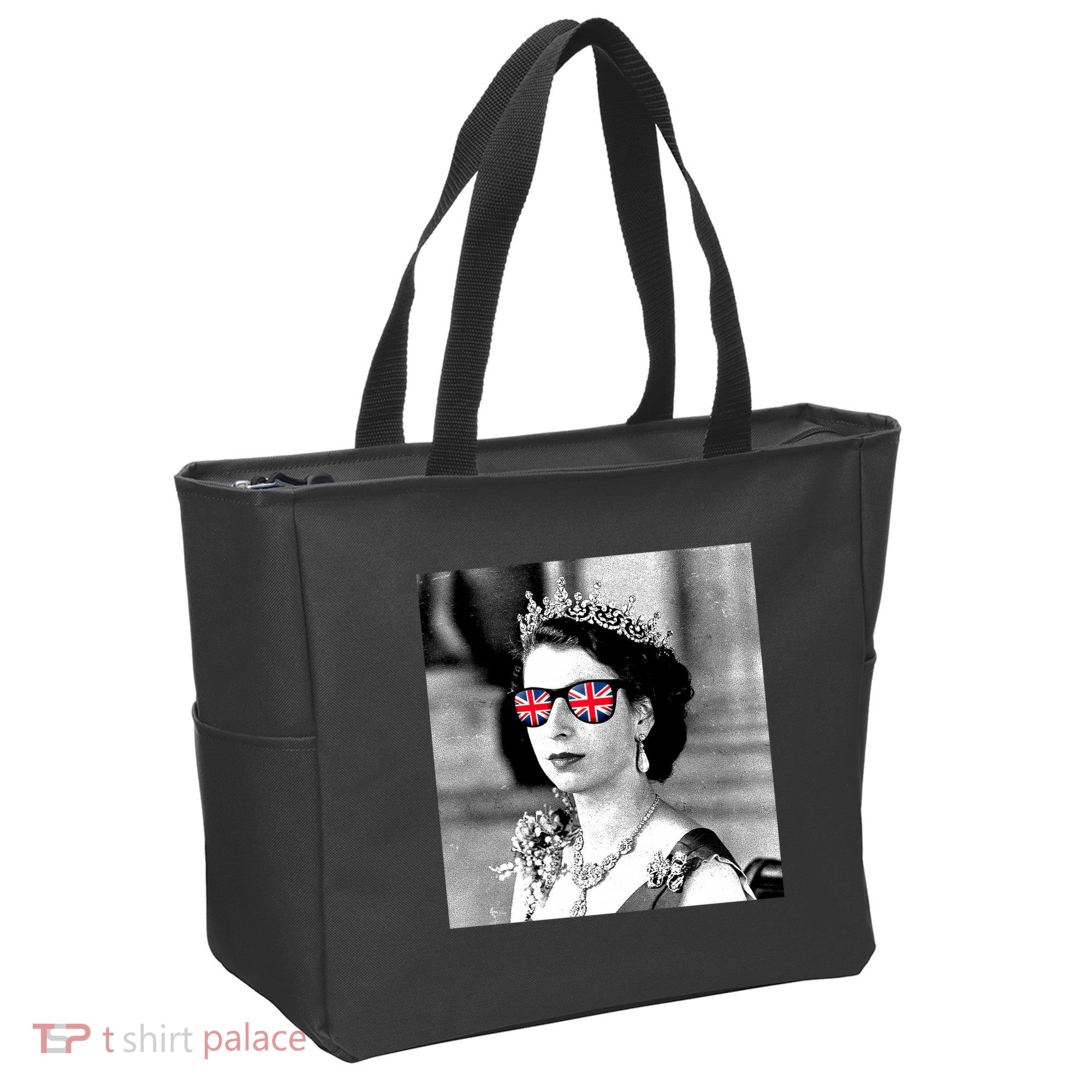 RIP Queen Elizabeth British Flag Sunglasses Tote Bag