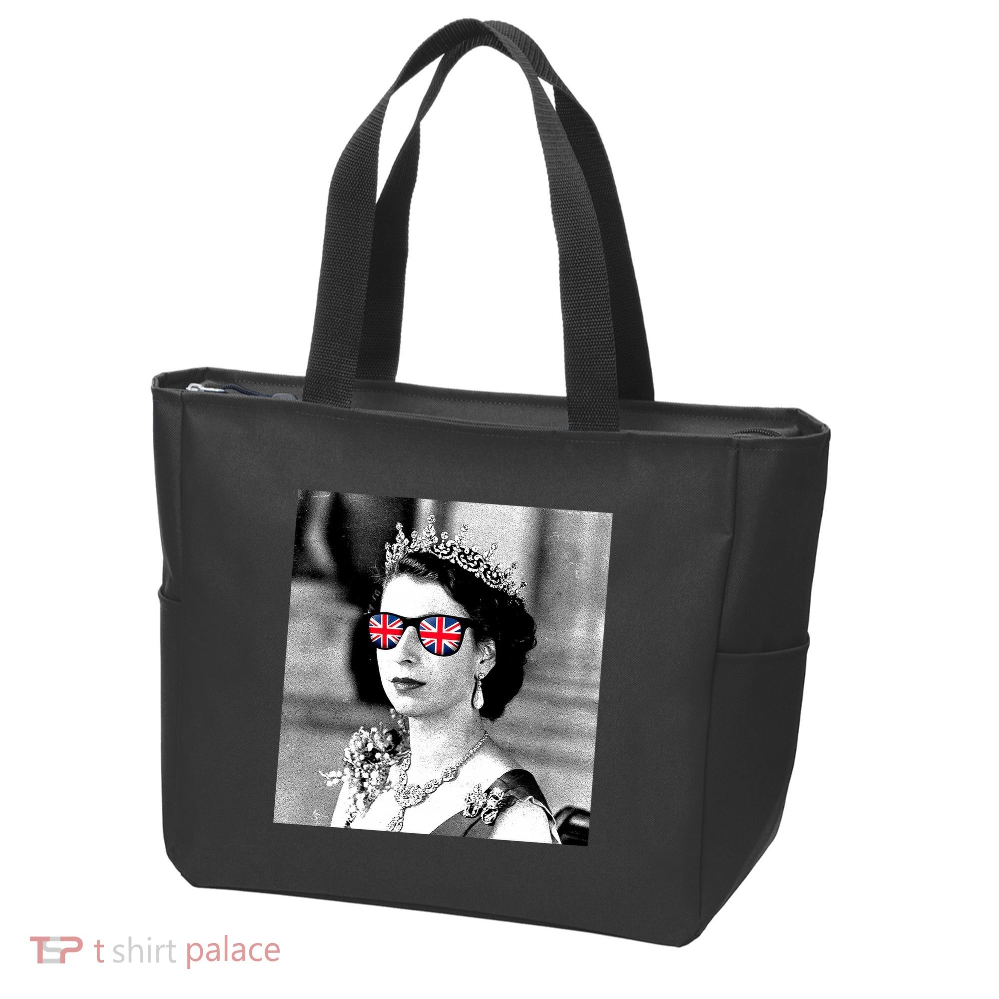 RIP Queen Elizabeth British Flag Sunglasses Tote Bag