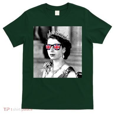 RIP Queen Elizabeth British Flag Sunglasses T-Shirt
