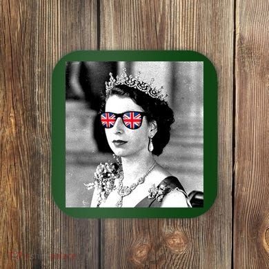 RIP Queen Elizabeth British Flag Sunglasses Coaster
