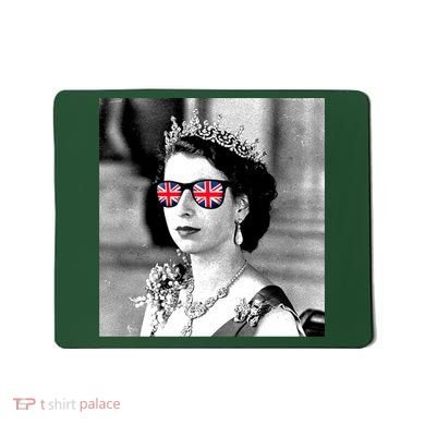 RIP Queen Elizabeth British Flag Sunglasses Mousepad