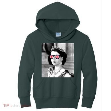 RIP Queen Elizabeth British Flag Sunglasses Kids Hoodie