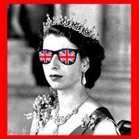 RIP Queen Elizabeth British Flag Sunglasses Santa Hat thumb 1