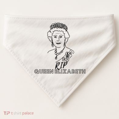 RIP Queen Elizabeth USA-Made Doggie Bandana