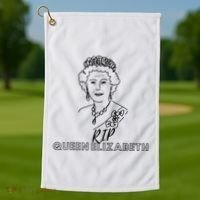 RIP Queen Elizabeth Golf Towel thumb 1