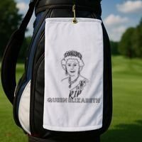 RIP Queen Elizabeth Golf Towel thumb 2