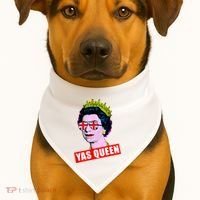 RIP Queen Elizabeth II 1926 2022 USA-Made Doggie Bandana thumb 1