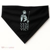 Roman Quotes Julius Caesar Figure Veni Vidi Vici USA-Made Doggie Bandana thumb 0